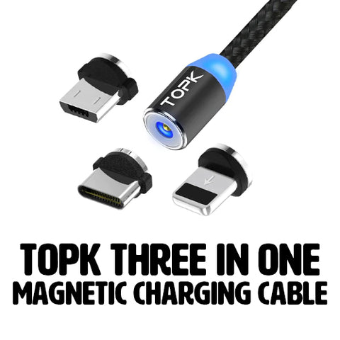 TOPK Three in one magnetic charging cable